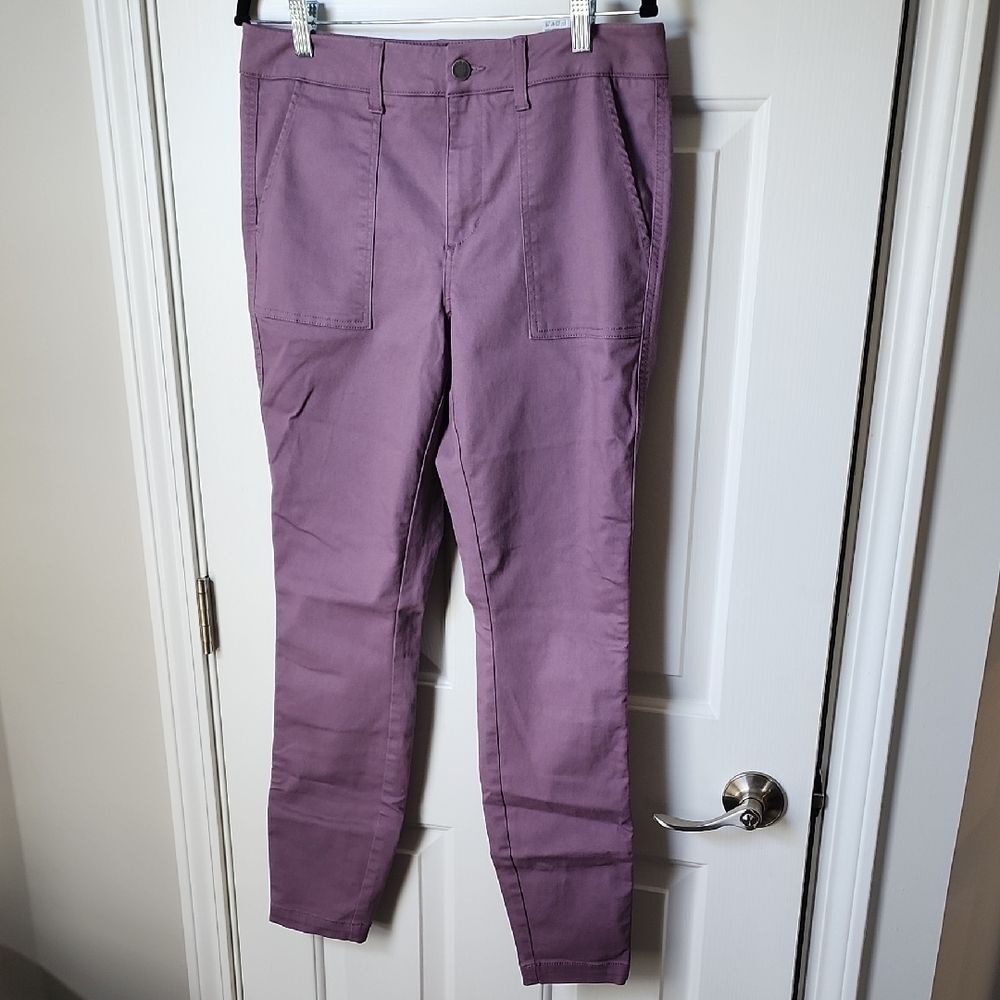 Market & Spruce Women's Mauve Straight Leg Trousers